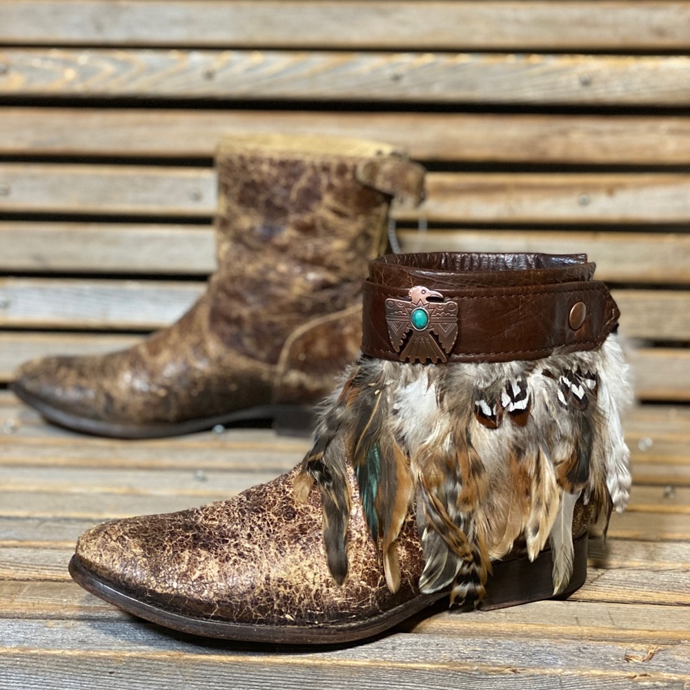 Size 10, Upcycled boots, Boho Boots, Gypsy boots